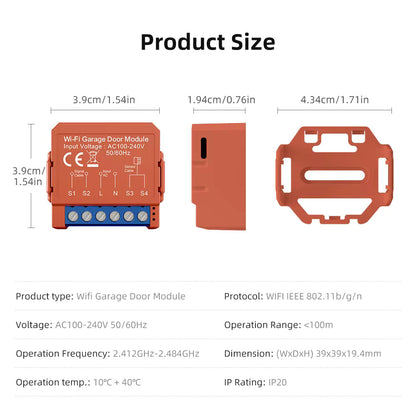 WIFI RF SMART GARAGE DOOR SWITCH MODULE