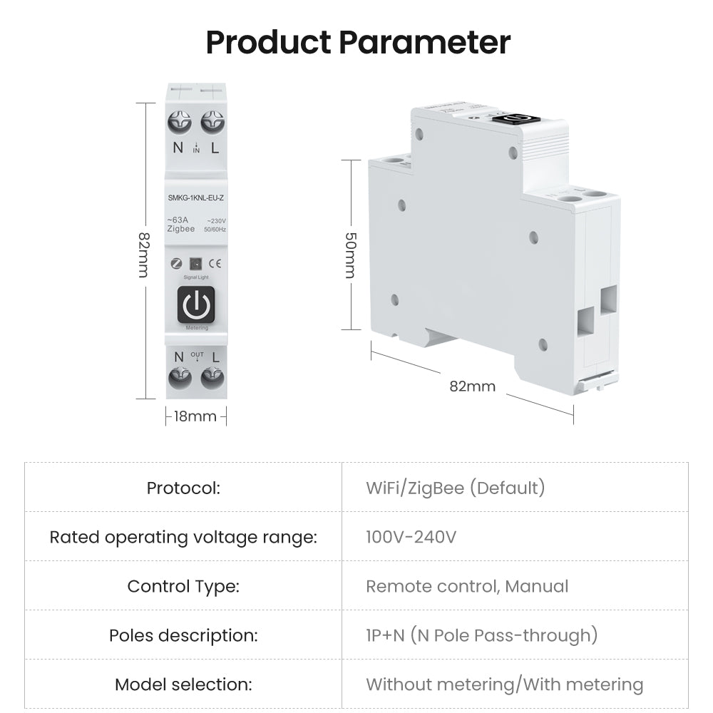 WIFI/Zigbee Cicuit Breaker 63A