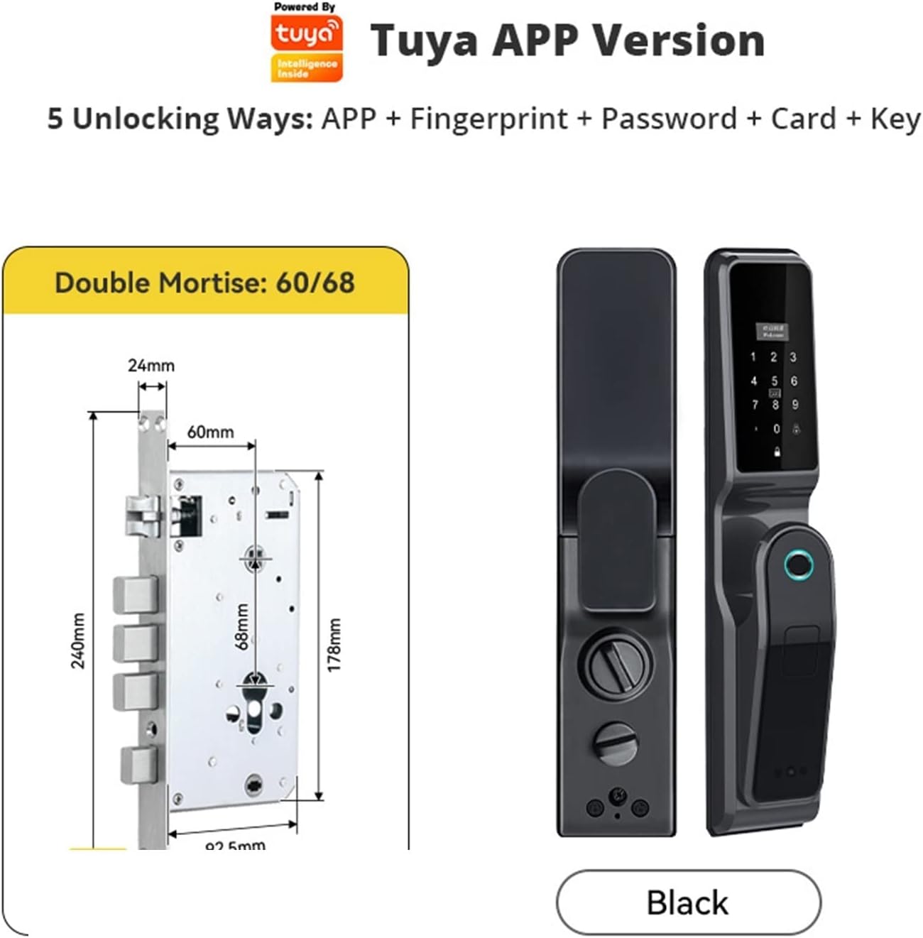 Smart Door Handle Lock 3D Face Recognition