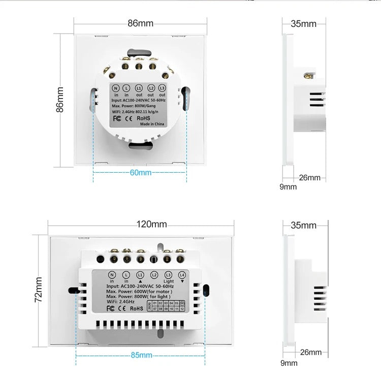 ZIGBEE/WIFI SMART CURTAIN & LIGHT SWITCH