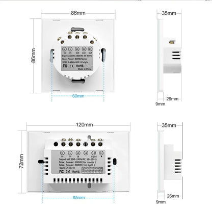 ZIGBEE/WIFI SMART CURTAIN & LIGHT SWITCH