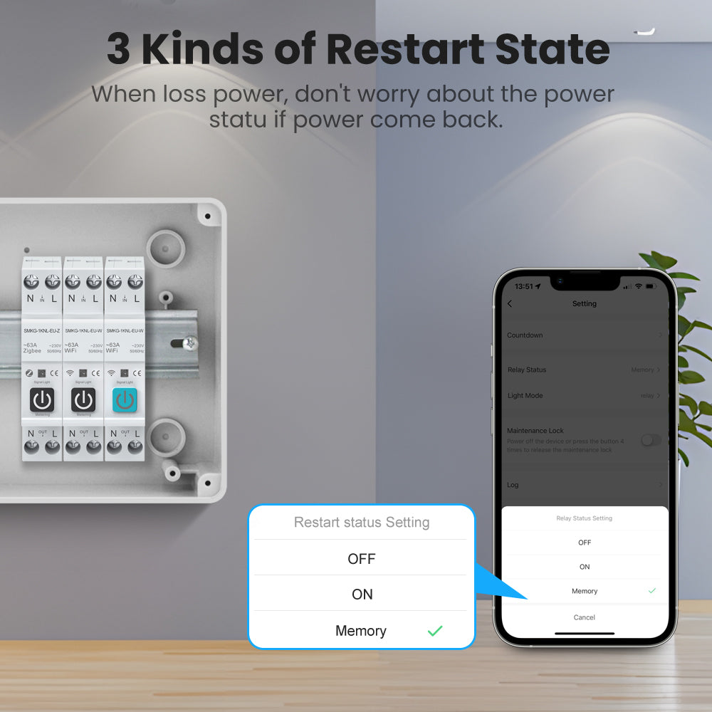 WIFI/Zigbee Cicuit Breaker 63A