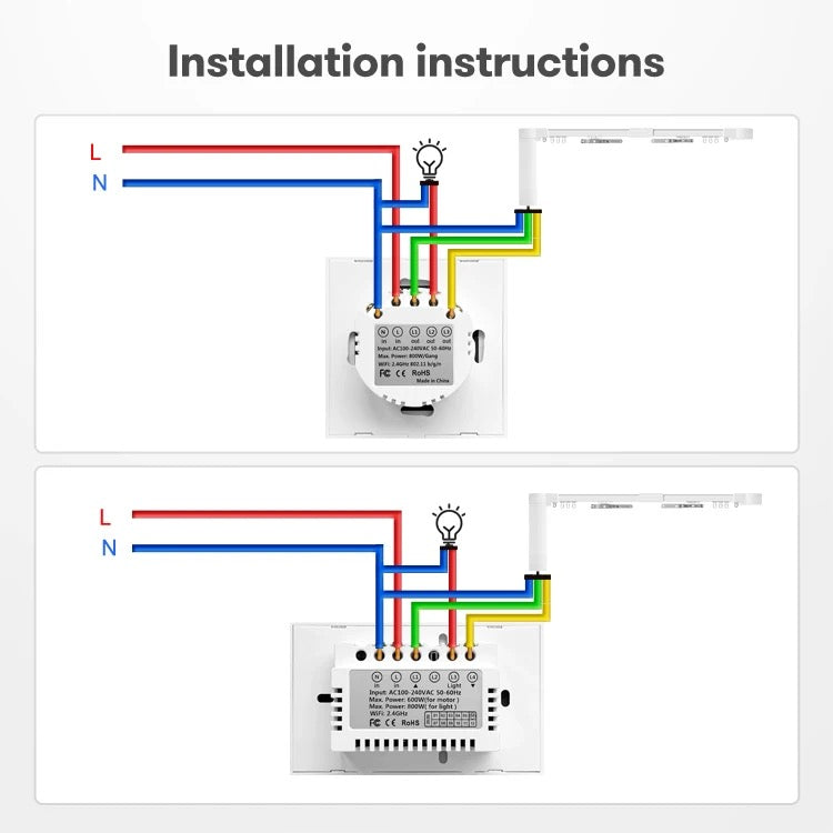 ZIGBEE/WIFI SMART CURTAIN & LIGHT SWITCH