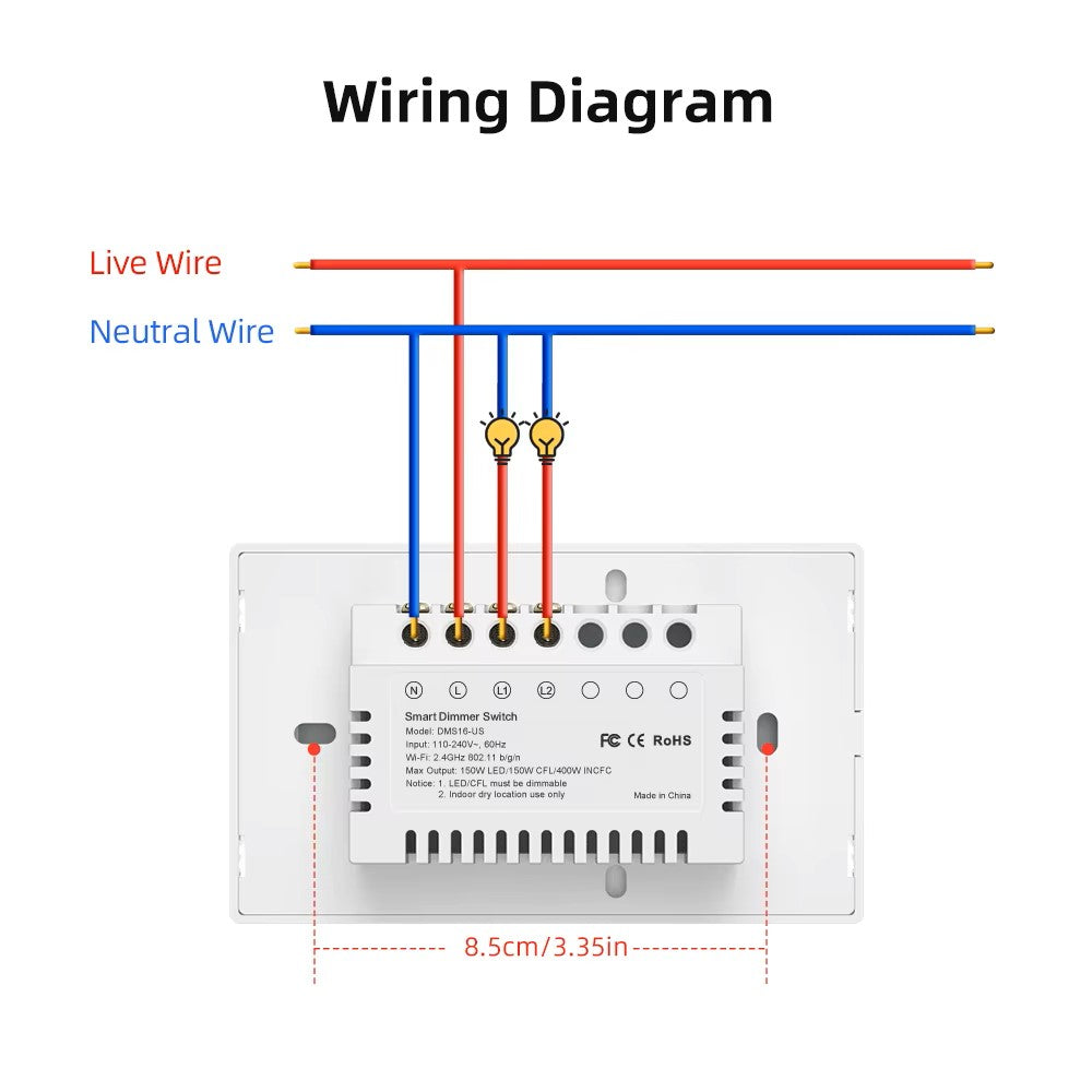 Zigbee/Wifi Smart Dimmer Light Switch