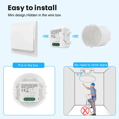 AVATTO DIY ZigBee 1/2/3/4 Gang Mini Tuya smart switch module,2 way control work with Alexa Google home