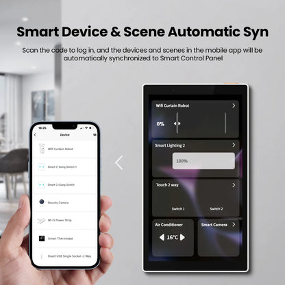 Avatto Tuya Wifi Smart 7 Inch Control Panel Multi-Function Ble Music Wall Touch Screen Zigbee Hub Gateway Central Control Panel