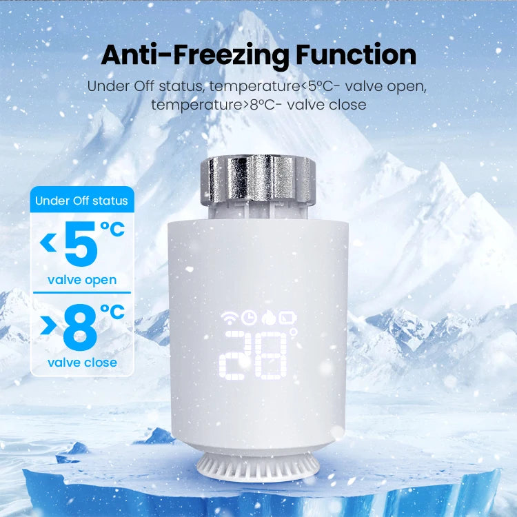 Programmable Trv Zigbee Smart TRV Programmable Smart Thermostat Radiator Valve Temperat ...