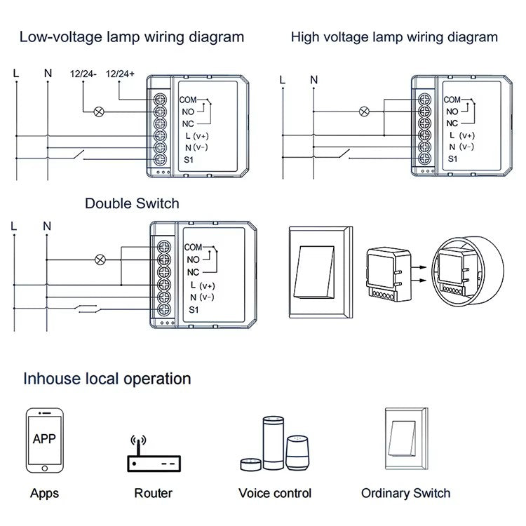 Zigbee/WIFI Smart DIY Switch Module DC