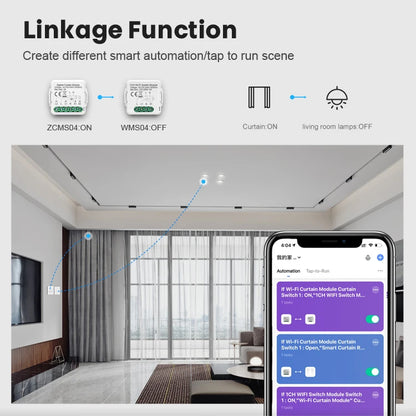 AVATTO 1/2 Gang Tuya Zigbee 3.0 Smart Home Wireless Mini Curtain Switch Relay Module for Roller Blind Shutter Curtain Motors