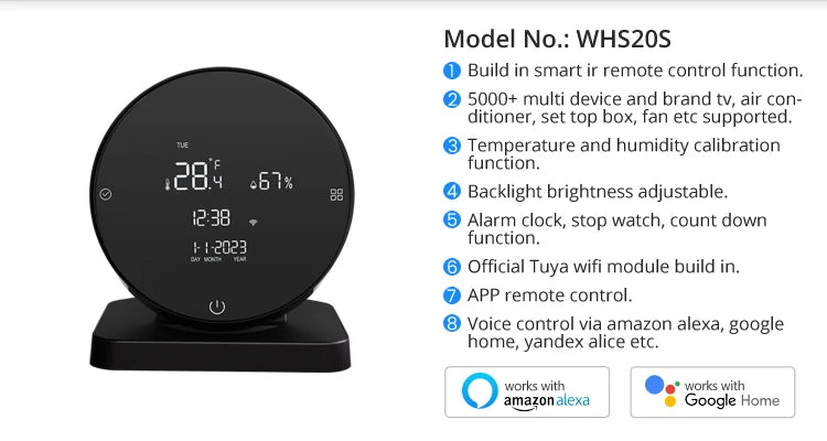 AVATTO Tuya Wireless Temperature Humidity Sensor