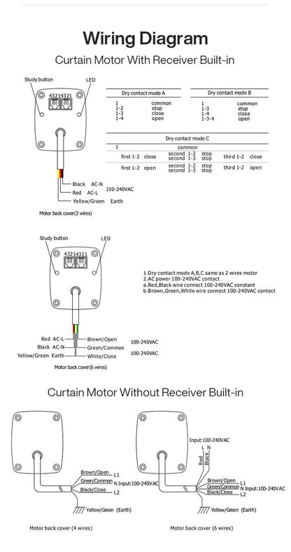 Smart Aluminum Curtain Motor Kit