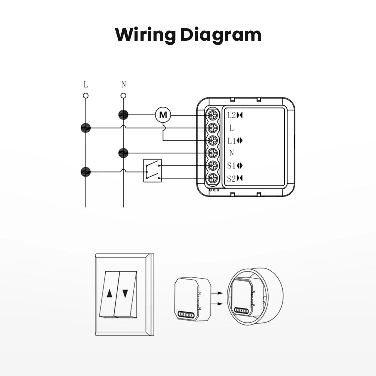 AVATTO 1/2 Gang Tuya Zigbee 3.0 Smart Home Wireless Mini Curtain Switch Relay Module for Roller Blind Shutter Curtain Motors