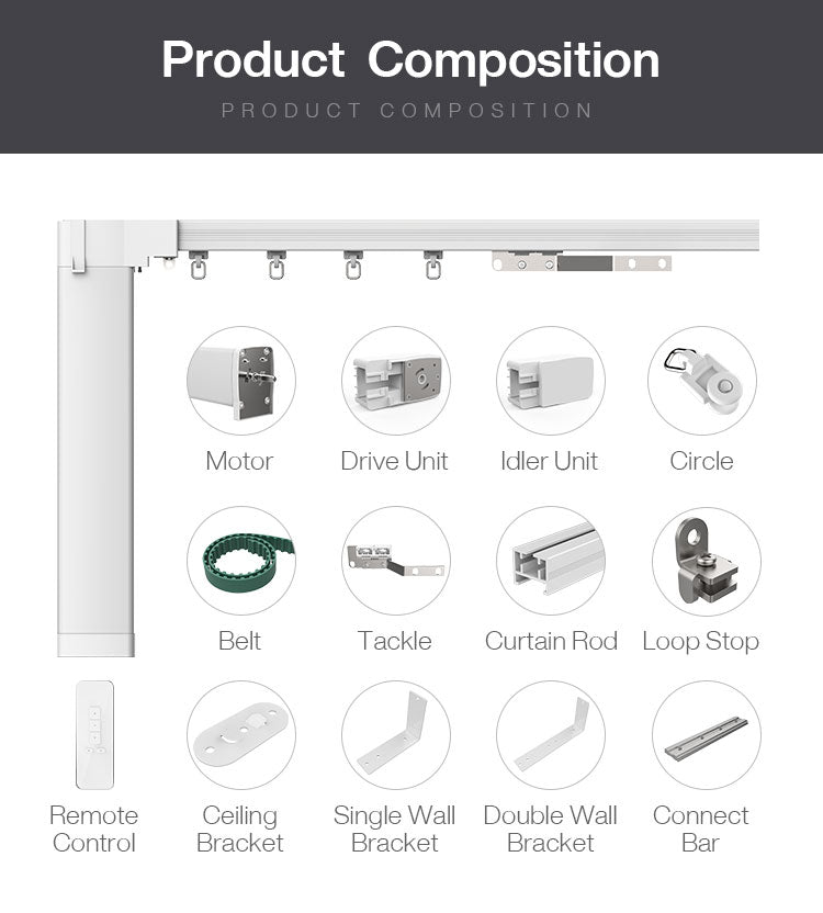 Smart Aluminum Curtain Motor Kit