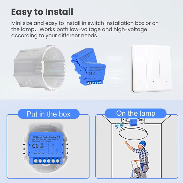 Zigbee/WIFI Smart DIY Switch Module DC