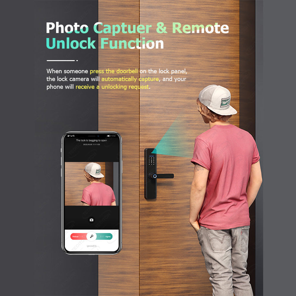 Smart Door Handle Lock with Camera