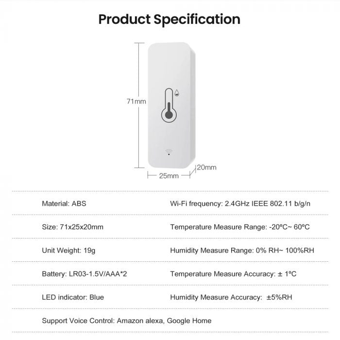 WIFI TEMP & HUM SENSOR