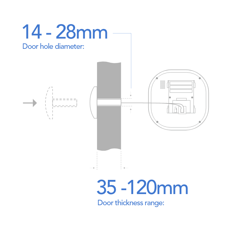 2.4 INCH DIGITAL WIDE ANGLE PEEPHOLE VIEWER