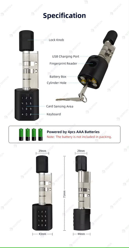 Smart Cylinder Lock TTLOCK App